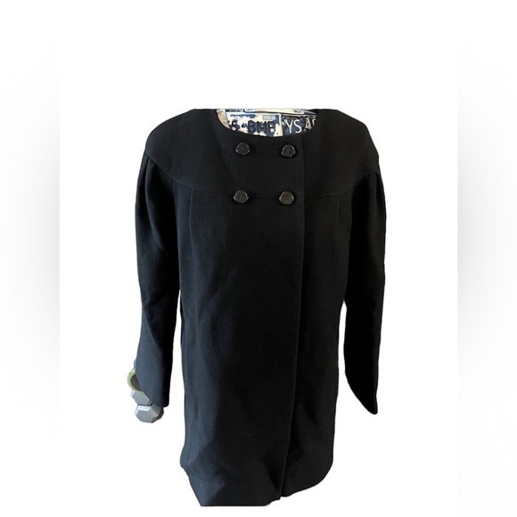 J CREW double breasted black pea coat - Picture 1 of 15
